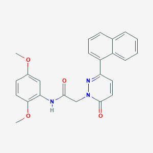 molecular formula C24H21N3O4 B14868666 N-(2,5-dimethoxyphenyl)-2-(3-(naphthalen-1-yl)-6-oxopyridazin-1(6H)-yl)acetamide 