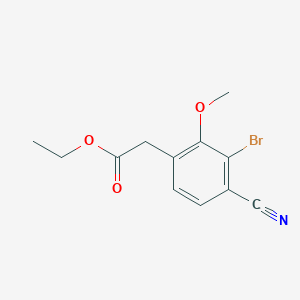 molecular formula C12H12BrNO3 B1486867 Ethyl 3-bromo-4-cyano-2-methoxyphenylacetate CAS No. 1805571-10-1