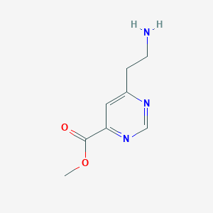 molecular formula C8H11N3O2 B14868676 Methyl 6-(2-aminoethyl)pyrimidine-4-carboxylate 