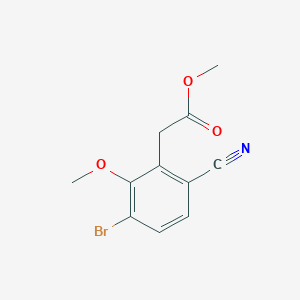 Methyl 3-bromo-6-cyano-2-methoxyphenylacetate
