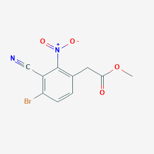 molecular formula C10H7BrN2O4 B1486871 Methyl 4-bromo-3-cyano-2-nitrophenylacetate CAS No. 1805191-13-2