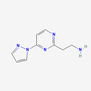 2-[4-(1H-Pyrazol-1-YL)pyrimidin-2-YL]ethanamine