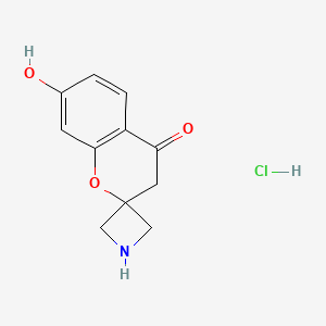 molecular formula C11H12ClNO3 B14868712 7'-Hydroxyspiro[azetidine-3,2'-chroman]-4'-one hydrochloride 