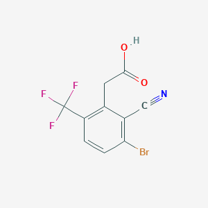 molecular formula C10H5BrF3NO2 B1486872 3-Bromo-2-cyano-6-(trifluoromethyl)phenylacetic acid CAS No. 1805595-22-5