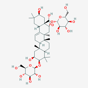 (3S,4aR,5R,6aR,6aS,6bR,8aR,10R,11S,12aR,14bS)-3,11-dihydroxy-2,2,6a,6b,9,9,12a-heptamethyl-5,10-bis[[(2R,3R,4S,5S,6R)-3,4,5-trihydroxy-6-(hydroxymethyl)oxan-2-yl]oxy]-1,3,4,5,6,6a,7,8,8a,10,11,12,13,14b-tetradecahydropicene-4a-carboxylic acid