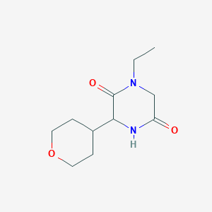 1-ethyl-3-(tetrahydro-2H-pyran-4-yl)piperazine-2,5-dione