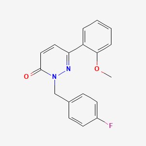 molecular formula C18H15FN2O2 B14868766 2-(4-fluorobenzyl)-6-(2-methoxyphenyl)pyridazin-3(2H)-one 