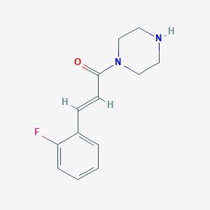 (2E)-3-(2-fluorophenyl)-1-(piperazin-1-yl)prop-2-en-1-one