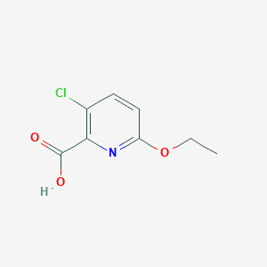 molecular formula C8H8ClNO3 B1486880 3-Chloro-6-ethoxypyridine-2-carboxylic acid CAS No. 1020945-92-9