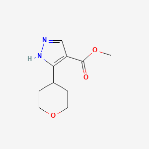 methyl 5-(tetrahydro-2H-pyran-4-yl)-1H-pyrazole-4-carboxylate