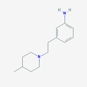 B1486881 3-[2-(4-Methylpiperidin-1-yl)ethyl]aniline CAS No. 1018517-70-8