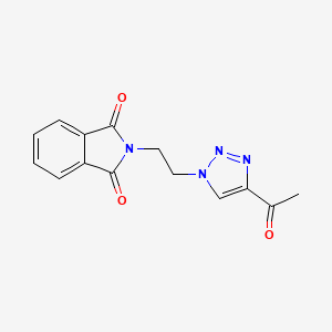 molecular formula C14H12N4O3 B14868811 2-(2-(4-Acetyl-1H-1,2,3-triazol-1-YL)ethyl)isoindoline-1,3-dione 