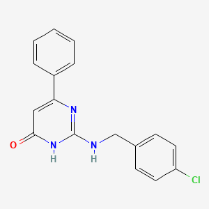 2-(4-Chloro-benzylamino)-6-phenyl-pyrimidin-4-ol