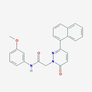 molecular formula C23H19N3O3 B14868844 N-(3-methoxyphenyl)-2-(3-(naphthalen-1-yl)-6-oxopyridazin-1(6H)-yl)acetamide 