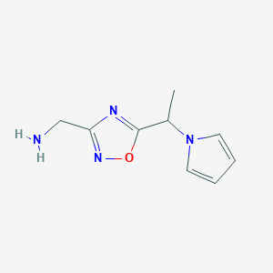 (5-(1-(1H-pyrrol-1-yl)ethyl)-1,2,4-oxadiazol-3-yl)methanamine