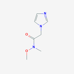 molecular formula C7H11N3O2 B14868863 2-imidazol-1-yl-N-methoxy-N-methyl-acetamide 