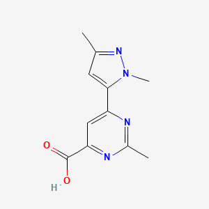 6-(1,3-dimethyl-1H-pyrazol-5-yl)-2-methylpyrimidine-4-carboxylic acid