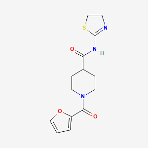 1-(furan-2-carbonyl)-N-(thiazol-2-yl)piperidine-4-carboxamide