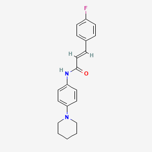 (E)-3-(4-fluorophenyl)-N-(4-(piperidin-1-yl)phenyl)acrylamide