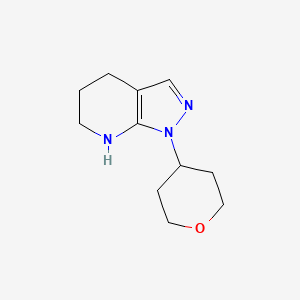 molecular formula C11H17N3O B14868913 1-(tetrahydro-2H-pyran-4-yl)-4,5,6,7-tetrahydro-1H-pyrazolo[3,4-b]pyridine 