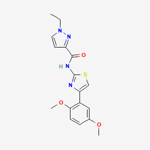 N-(4-(2,5-dimethoxyphenyl)thiazol-2-yl)-1-ethyl-1H-pyrazole-3-carboxamide