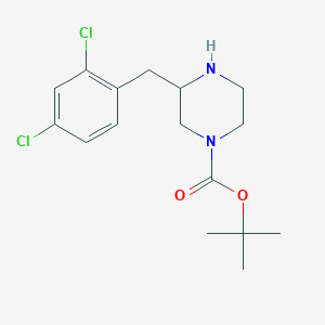 molecular formula C16H22Cl2N2O2 B14868927 3-(2,4-Dichloro-benzyl)-piperazine-1-carboxylic acid tert-butyl ester 