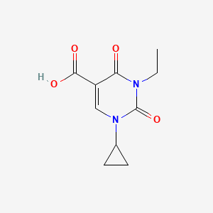 molecular formula C10H12N2O4 B14868942 1-Cyclopropyl-3-ethyl-2,4-dioxo-1,2,3,4-tetrahydropyrimidine-5-carboxylic acid 