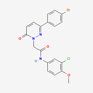 molecular formula C19H15BrClN3O3 B14868944 2-(3-(4-bromophenyl)-6-oxopyridazin-1(6H)-yl)-N-(3-chloro-4-methoxyphenyl)acetamide 