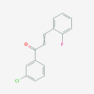 molecular formula C15H10ClFO B14868964 1-(3-Chlorophenyl)-3-(2-fluorophenyl)prop-2-en-1-one 