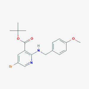 B1486897 5-Bromo-2-(4-methoxybenzylamino)-nicotinic acid tert-butyl ester CAS No. 2206609-88-1