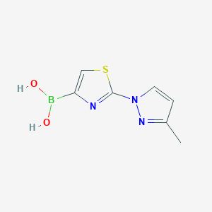 molecular formula C7H8BN3O2S B14868975 2-(3-Methyl-1H-Pyrazol-1-yl)thiazole-4-boronic acid 