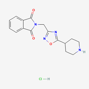 2-((5-(Piperidin-4-yl)-1,2,4-oxadiazol-3-yl)methyl)isoindoline-1,3-dione hydrochloride