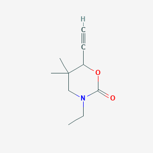 molecular formula C10H15NO2 B14868990 3-Ethyl-6-ethynyl-5,5-dimethyl-1,3-oxazinan-2-one 