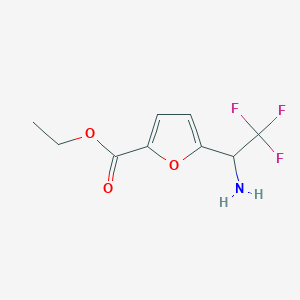 Ethyl 5-(1-amino-2,2,2-trifluoroethyl)furan-2-carboxylate