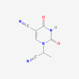 molecular formula C8H6N4O2 B14869051 1-(1-Cyanoethyl)-2,4-dioxo-1,2,3,4-tetrahydropyrimidine-5-carbonitrile 