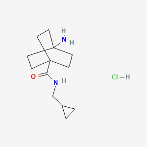 molecular formula C13H23ClN2O B1486907 4-Aminobicyclo[2.2.2]octane-1-carboxylic acid cyclopropylmethylamide hydrochloride CAS No. 2206607-78-3