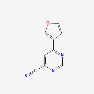 molecular formula C9H5N3O B14869100 6-(Furan-3-yl)pyrimidine-4-carbonitrile 