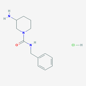 molecular formula C13H20ClN3O B1486911 3-Aminopiperidine-1-carboxylic acid benzylamide hydrochloride CAS No. 2203194-98-1