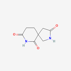 molecular formula C8H10N2O3 B1486913 2,7-二氮杂螺[4.5]癸烷-3,6,8-三酮 CAS No. 2151816-37-2
