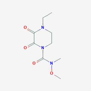 molecular formula C9H15N3O4 B14869134 4-ethyl-N-methoxy-N-methyl-2,3-dioxopiperazine-1-carboxamide 