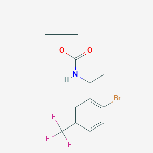 molecular formula C14H17BrF3NO2 B1486914 [1-(2-Bromo-5-trifluoromethylphenyl)-ethyl]-carbamic acid tert-butyl ester CAS No. 2204588-08-7