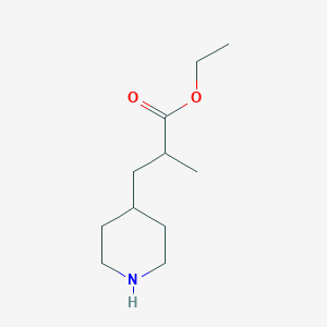molecular formula C11H21NO2 B1486915 2-Methyl-3-piperidin-4-yl-propionic acid ethyl ester CAS No. 1020032-85-2