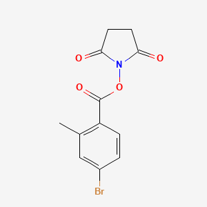 molecular formula C12H10BrNO4 B1486917 4-Bromo-2-methylbenzoic acid 2,5-dioxo-pyrrolidin-1-yl ester CAS No. 2203195-04-2
