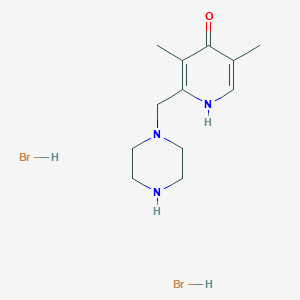 3,5-Dimethyl-2-(piperazin-1-ylmethyl)pyridin-4-ol dihydrobromide
