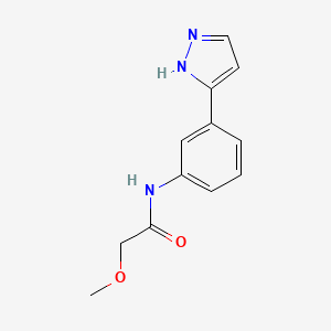 molecular formula C12H13N3O2 B14869192 n-(3-(1h-Pyrazol-5-yl)phenyl)-2-methoxyacetamide 