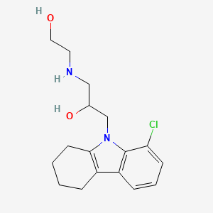 molecular formula C17H23ClN2O2 B14869198 1-(8-chloro-3,4-dihydro-1H-carbazol-9(2H)-yl)-3-((2-hydroxyethyl)amino)propan-2-ol 