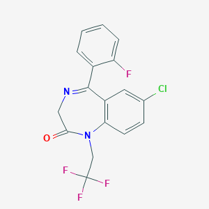 molecular formula C17H11ClF4N2O B148692 2-Oxoquazepam CAS No. 49606-44-2