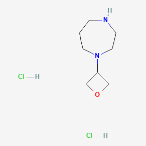molecular formula C8H18Cl2N2O B1486920 1-(Oxetan-3-yl)-1,4-diazepane dihydrochloride CAS No. 2256060-33-8