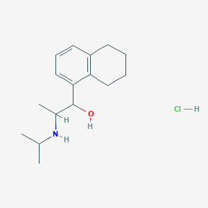 molecular formula C16H26ClNO B1486922 2-(Isopropylamino)-1-(5,6,7,8-tetrahydronaphthalen-1-yl)propan-1-ol hydrochloride CAS No. 1024434-55-6
