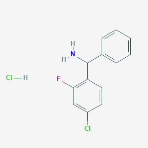 molecular formula C13H12Cl2FN B1486924 C-(4-Chloro-2-fluorophenyl)-C-phenyl-methylamine hydrochloride CAS No. 2203140-45-6